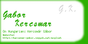 gabor kercsmar business card